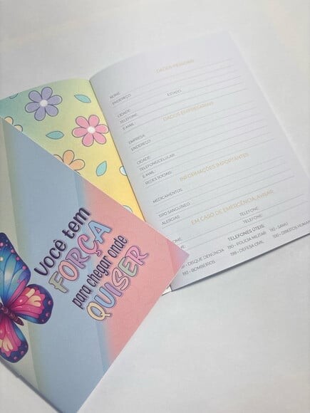 Caderno Brochura Mine -borboletas