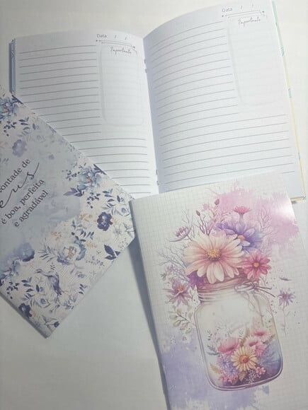 Caderno Brochura Mine -floral