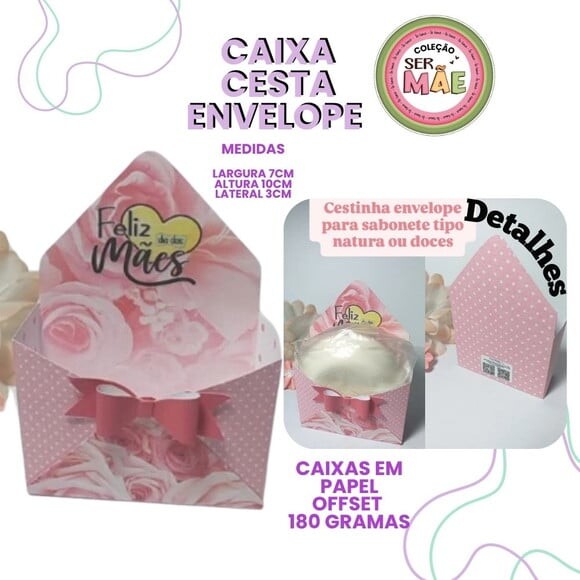 Caixa Envelope Mine Dia das Mães
