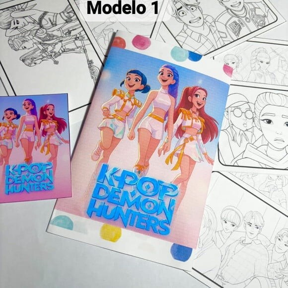 Card Colorir Guerreiras do K Pop