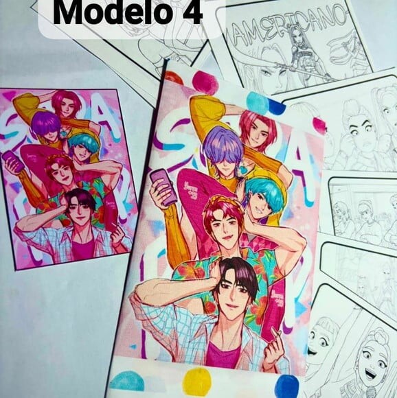 Card Colorir Guerreiras do K Pop