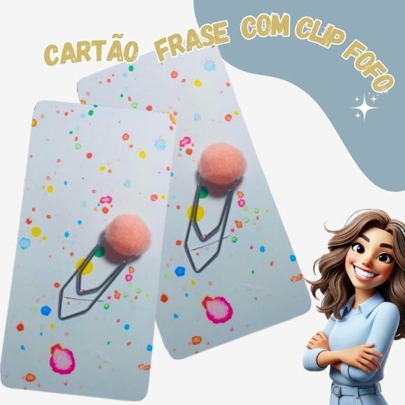 Card Dia dos Professores com Clip Fofo