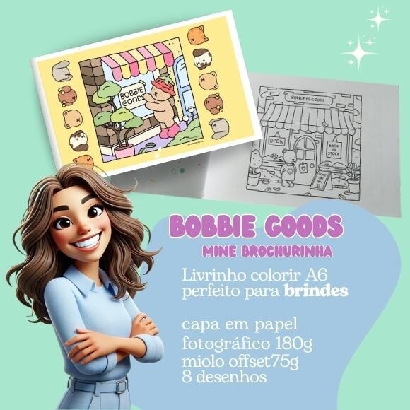 Livro Colorir Bobbie Goods Amarelo - 10 Unidades