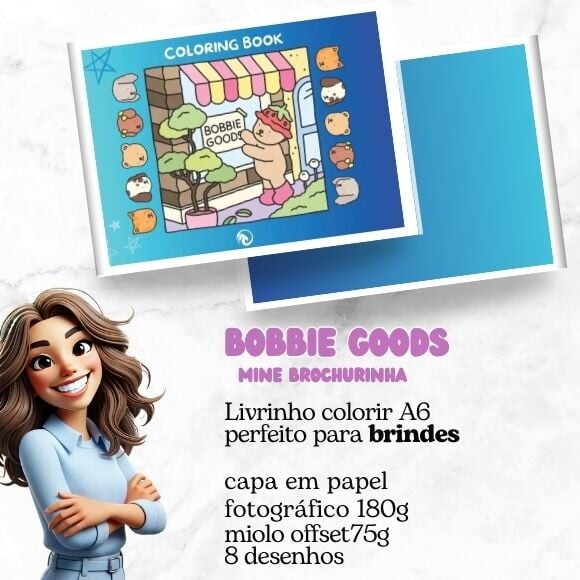 Livro Colorir Bobbie Goods Azul Degrade