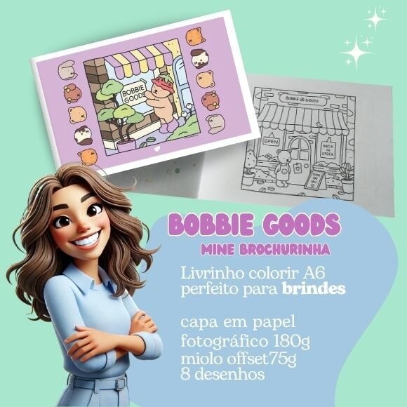 Livro Colorir Bobbie Goods Lilas - 10 Unidades