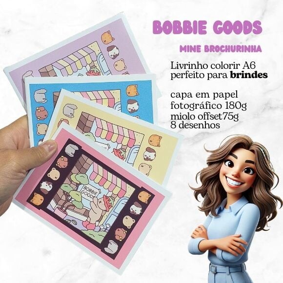 Livro Colorir Bobbie Goods Cores - 50 Unidades