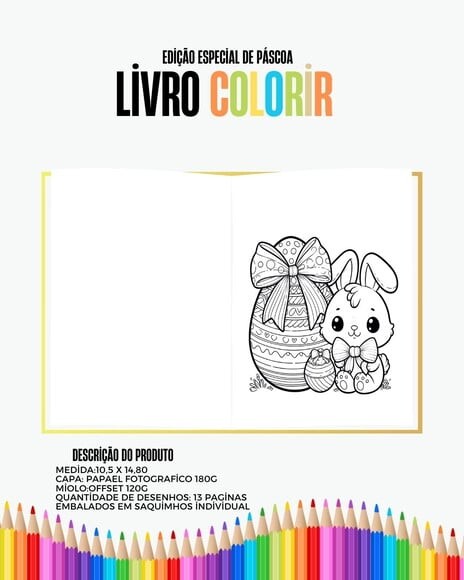 Livro Colorir Páscoa