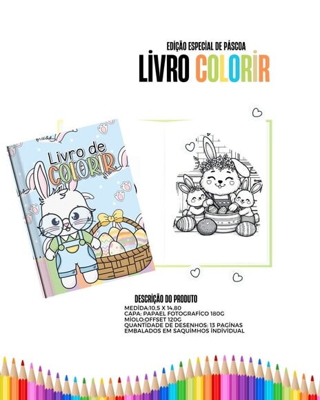 Livro Colorir Páscoa