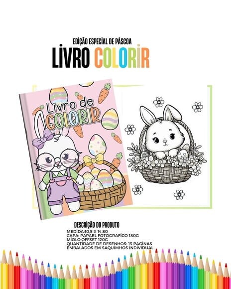 Livro Colorir Páscoa
