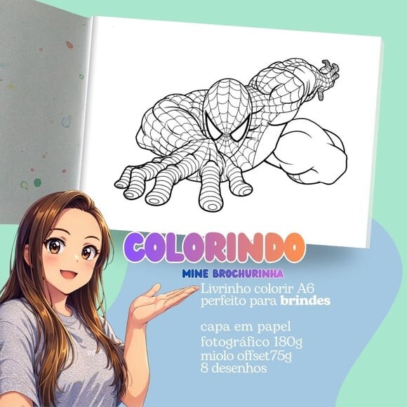 Livro Colorir Homem Aranha