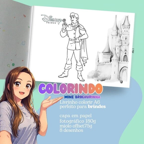 Livro Colorir Príncipes da Disney