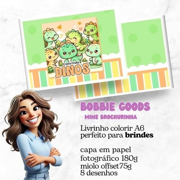 Mini Livro Bobbie Goods Dinos