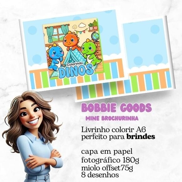 Mini Livro Bobbie Goods Dinos