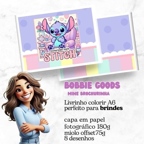 Mini Livro Bobbie Goods Stitch Menina
