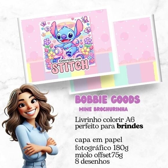 Mini Livro Bobbie Goods Stitch Menina