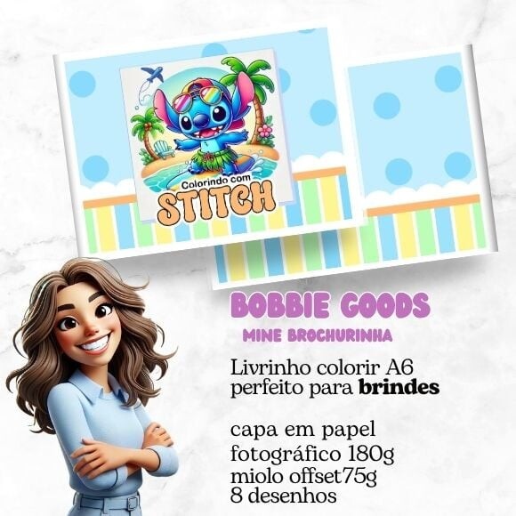 Mini Livro Bobbie Goods Stitch Menino