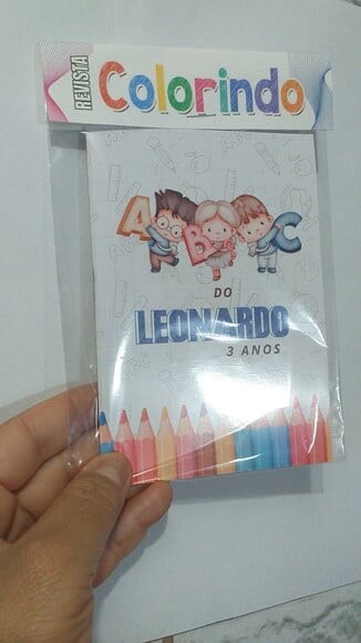 Revista de Colorir Abc com Nome na Capa