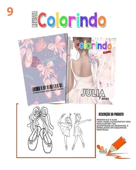 Revista de Colorir Bailarina