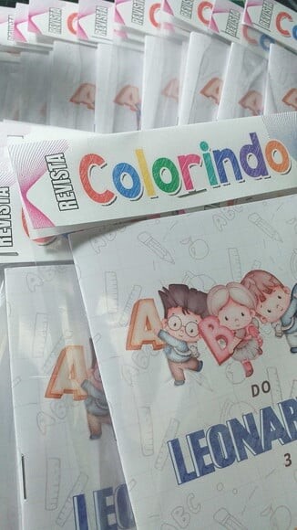 Revista de Colorir Abc com Nome na Capa