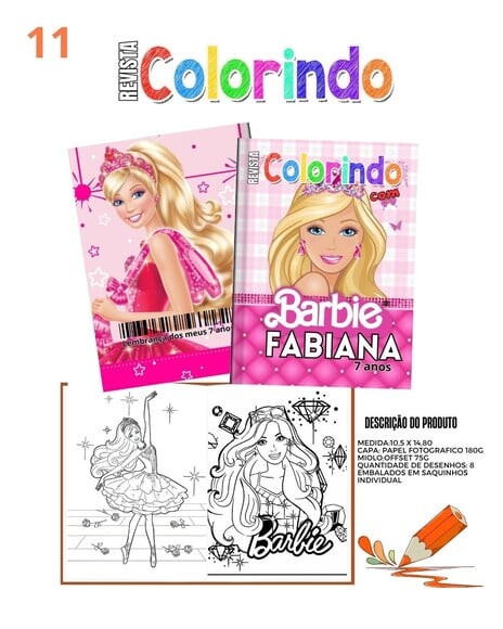 Revista de Colorir Barbie