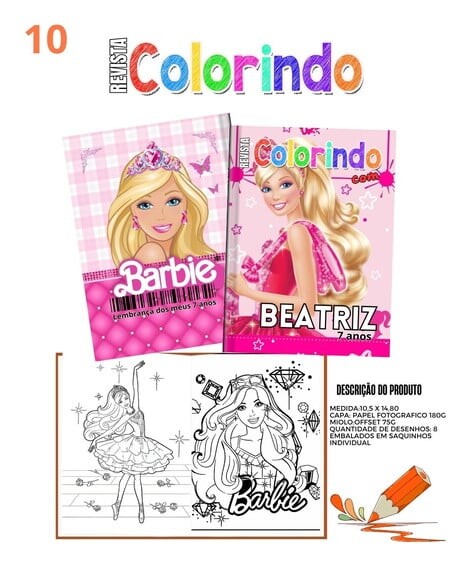 Revista de Colorir Barbie 2