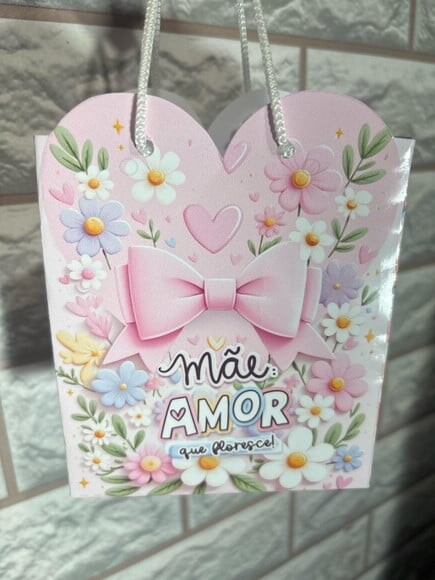 Sacolinha Coração Dia das Mães