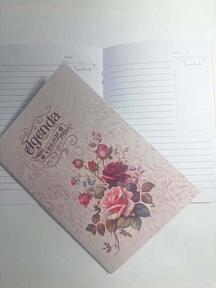 Caderno Agenda Brochura Vintage 1