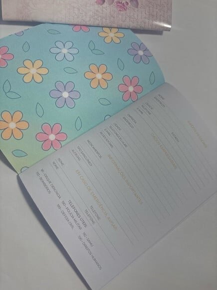 Caderno Agenda Brochura Vintage 2