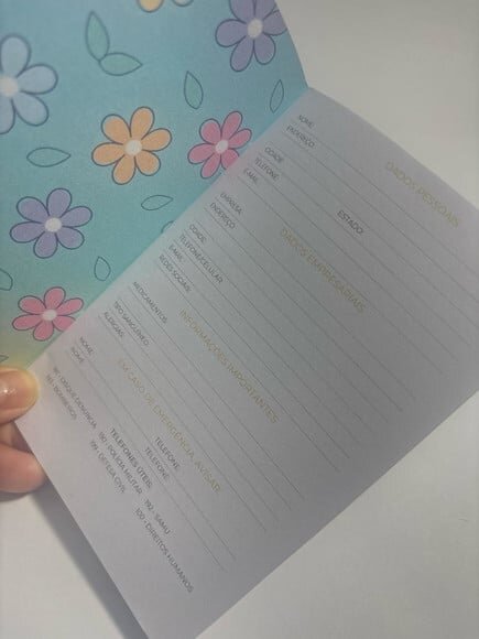 Caderno Agenda Brochura Vintage 1