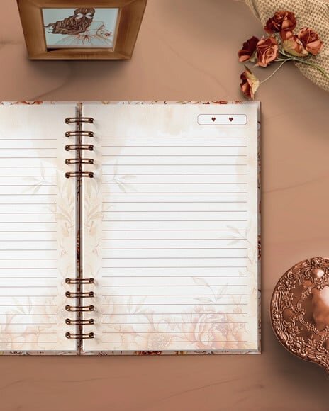 Caderno Alfabeto Floral Boho