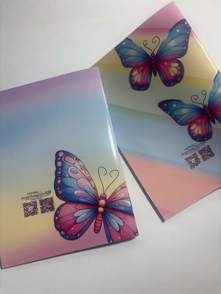 Caderno Brochura Mine -borboletas