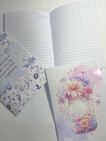Caderno Brochura Mine -floral