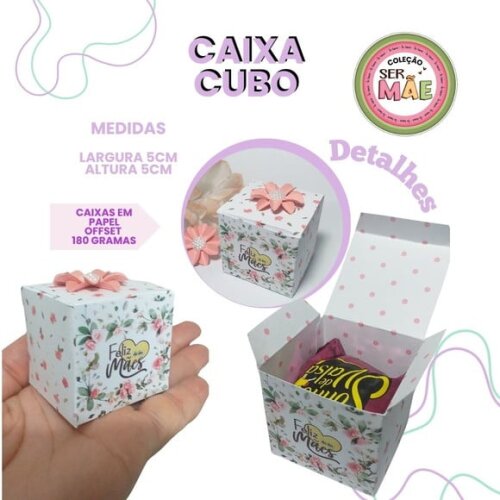 Caixa Cubo Mine Dia das Mães