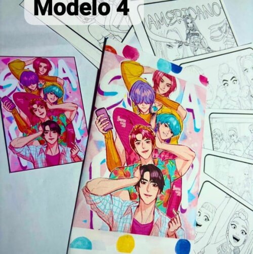 Card Colorir Guerreiras do K Pop