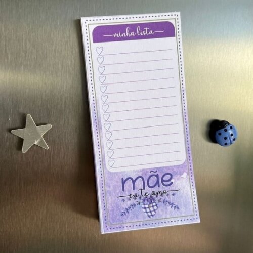 Lista de Compra com Imã - Dia das Mães
