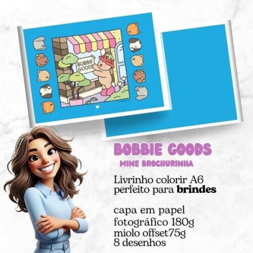 Livro Colorir Bobbie Goods Azul - 10 Unidades
