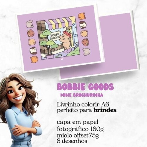 Livro Colorir Bobbie Goods Lilas - 10 Unidades