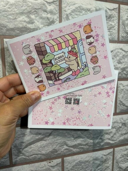 Livro Colorir Bobbie Goods Rosa Estrelinhas
