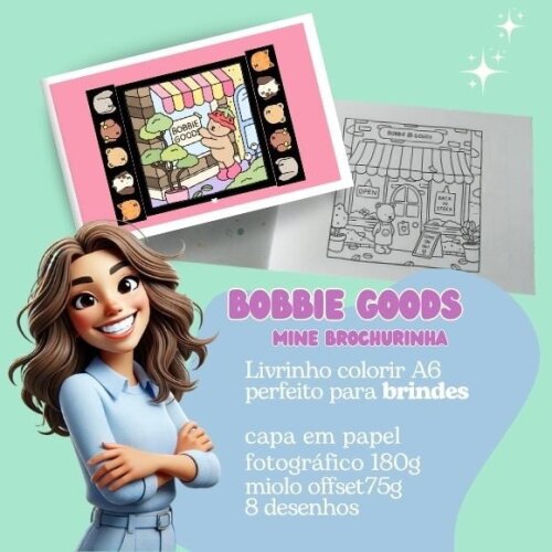 Livro Colorir Bobbie Goods Rosa - 10 Unidades