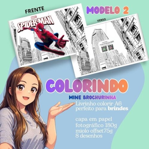 Livro Colorir Homem Aranha