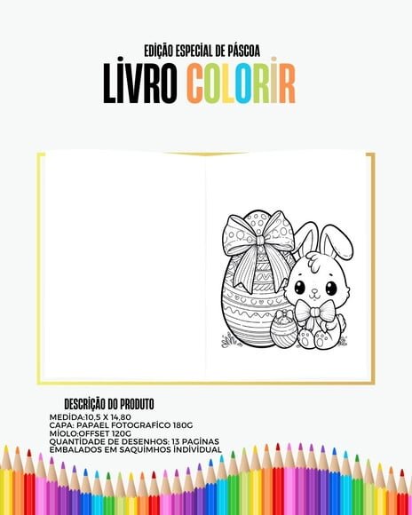 Livro Colorir Páscoa