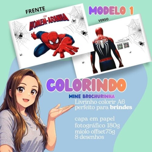 Livro Colorir Homem Aranha