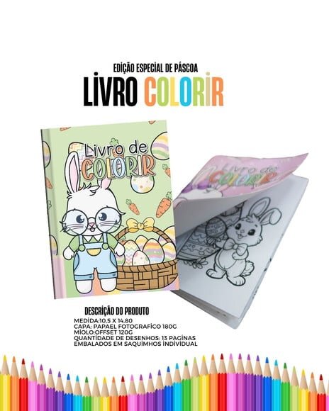 Livro Colorir Páscoa