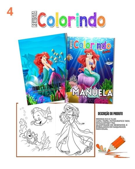 Revista de Colorir Ariel