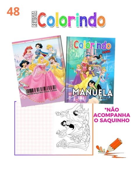 Revista de Colorir Princesas