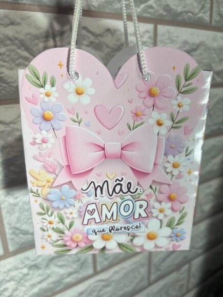 Sacolinha Coração Dia das Mães