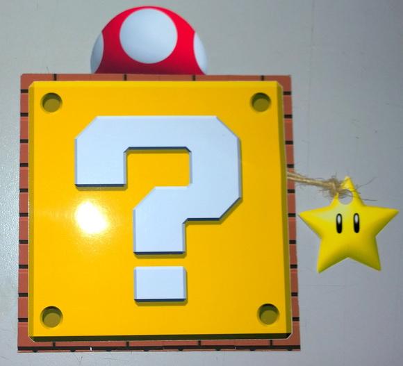 Convite Super Mario com envelope