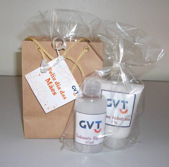 Kit Sacolinha Personalizado Sabonete Líquido e Hidratante