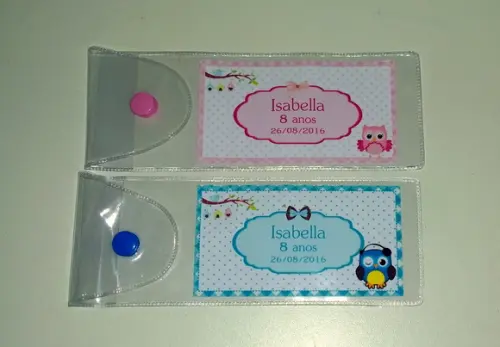 Estojinho com botão personalizado