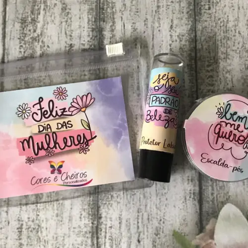 Kit protetor labial + Escalda-pés necessaire